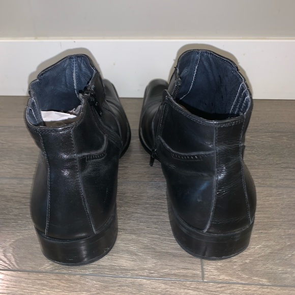 Aldo Men's Black Leather Ankle Boots - Picture 4 of 6